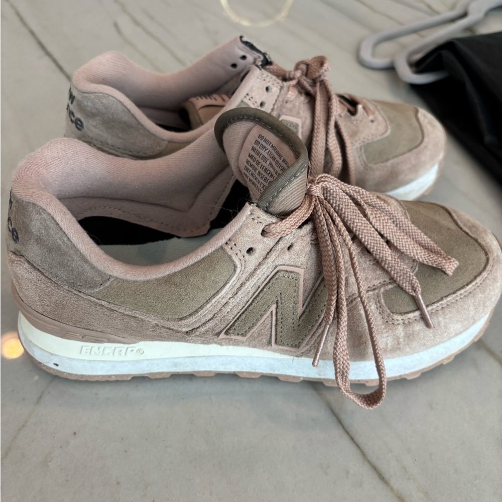 New Balance Women's Beige and Olive Sneakers
